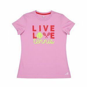 BCG Girls Tennis Performance T Shirt Pink Dri Fit XL NEW